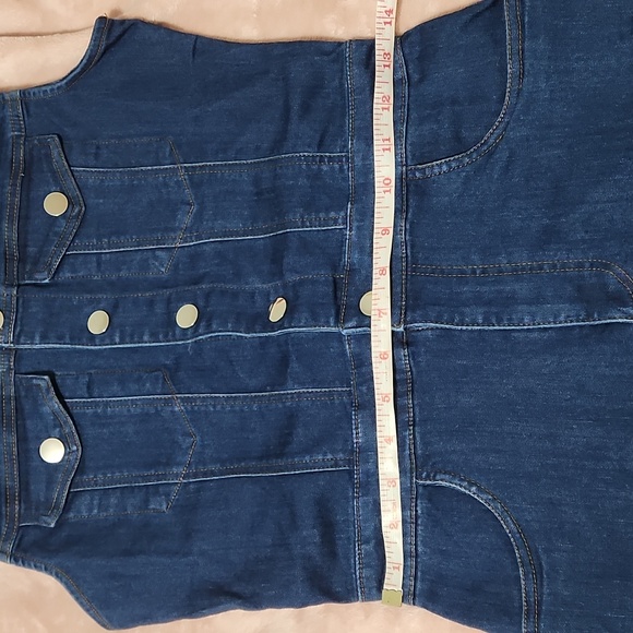 NWOT Denim Romper - Picture 6 of 10